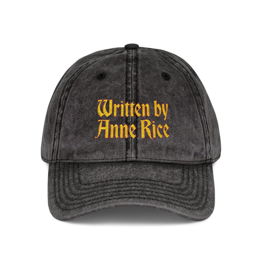 Written by Anne Rice Hat | Embroidered - Yellow lettering
