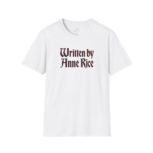 Written by Anne Rice T-Shirt - black lettering