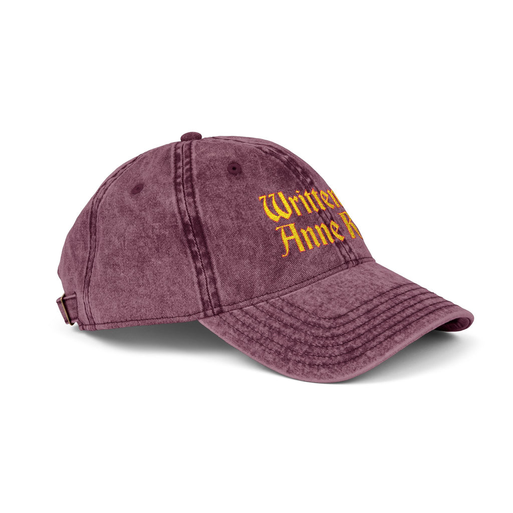 Written by Anne Rice Hat | Embroidered - Yellow lettering