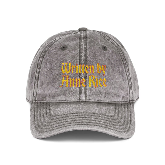 Written by Anne Rice Hat | Embroidered - Yellow lettering