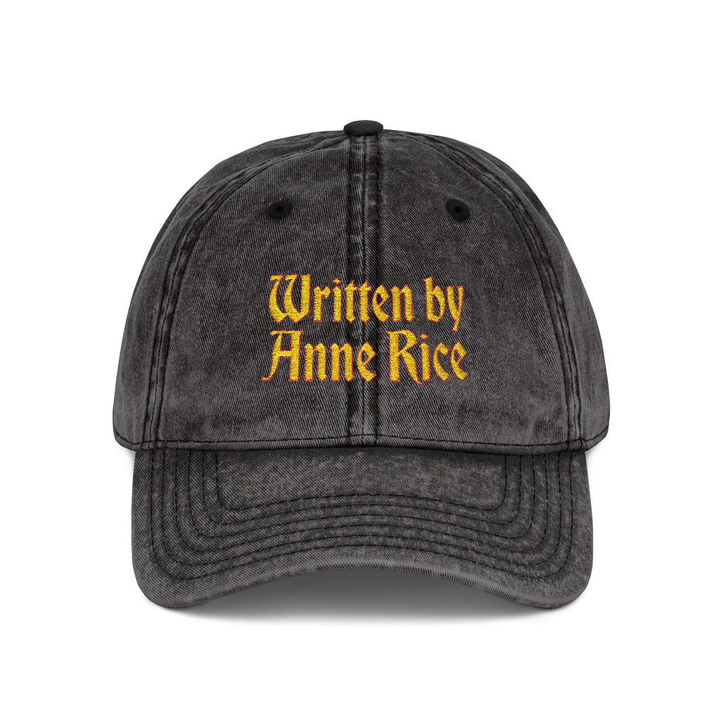 Written by Anne Rice Hat | Embroidered - Yellow lettering