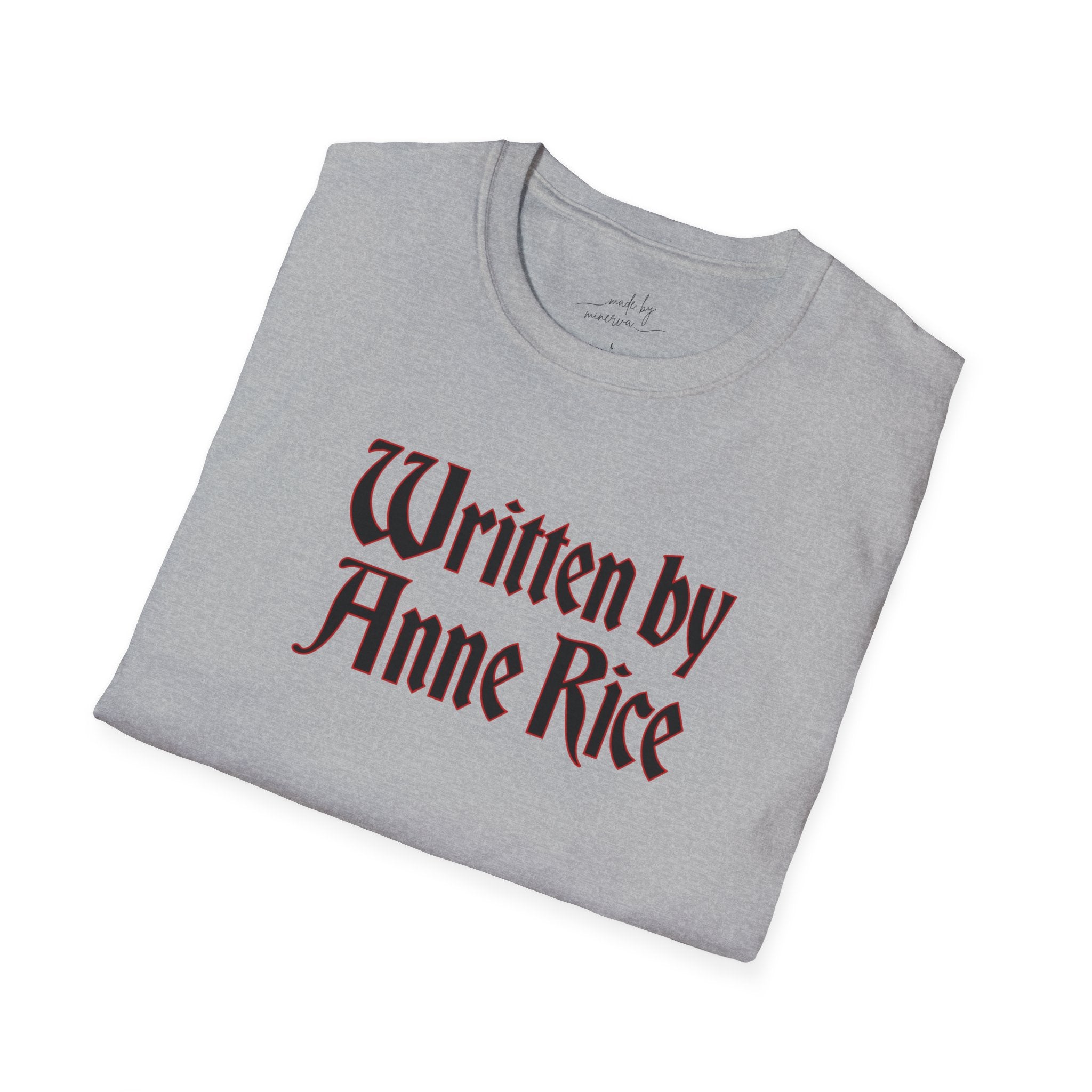Written by Anne Rice T-Shirt - black lettering