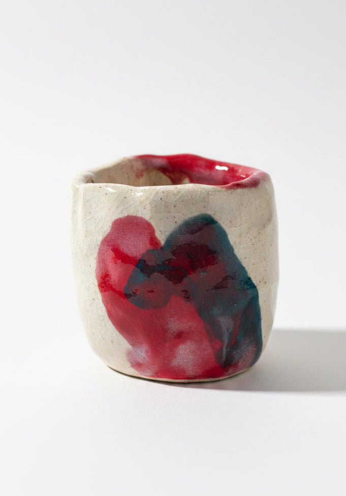 Handmade Ceramic Rojoazul Cup