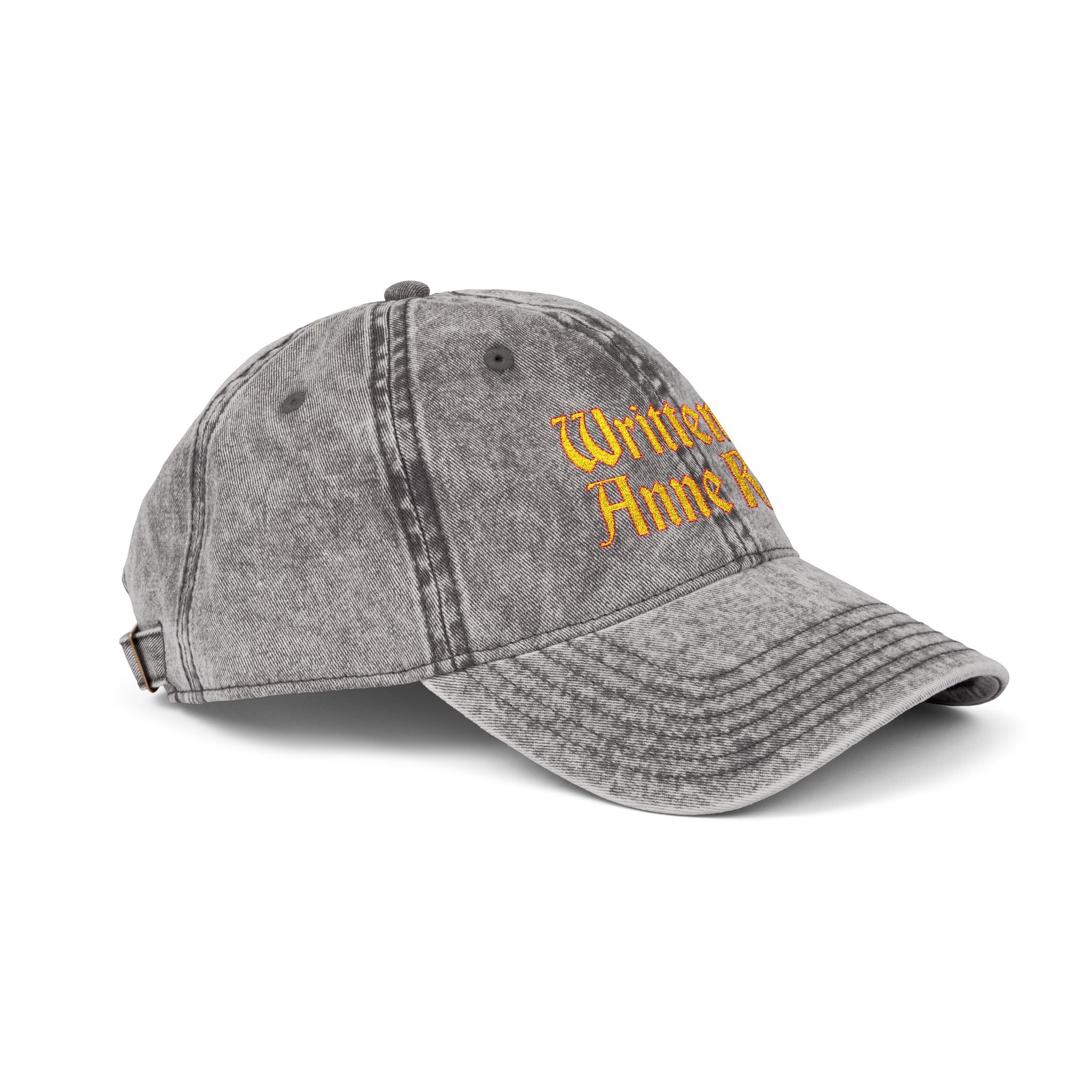 Written by Anne Rice Hat | Embroidered - Yellow lettering