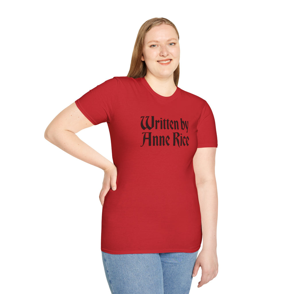 Written by Anne Rice T-Shirt - black lettering