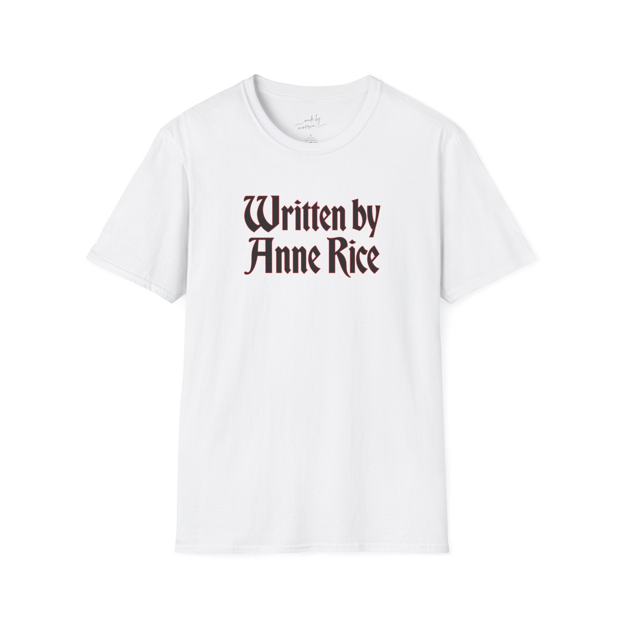 Written by Anne Rice T-Shirt - black lettering